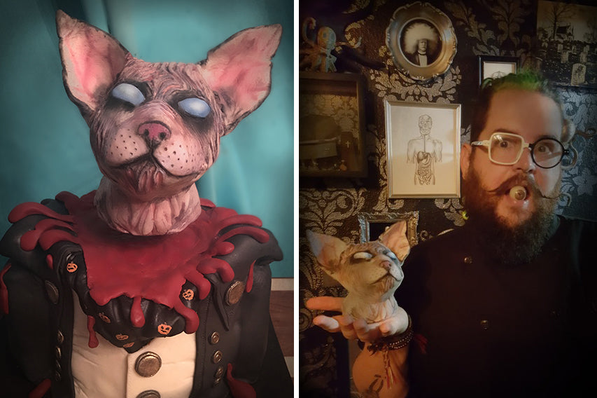 A Hairless Headless Horsecat for Halloween!