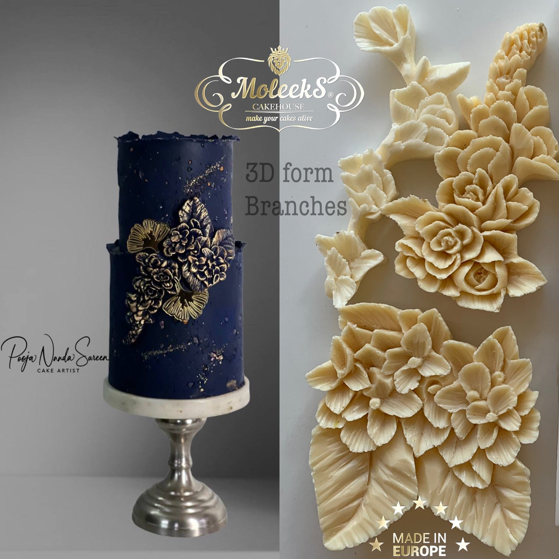 Flower BRANCHES Mold - 3D floral