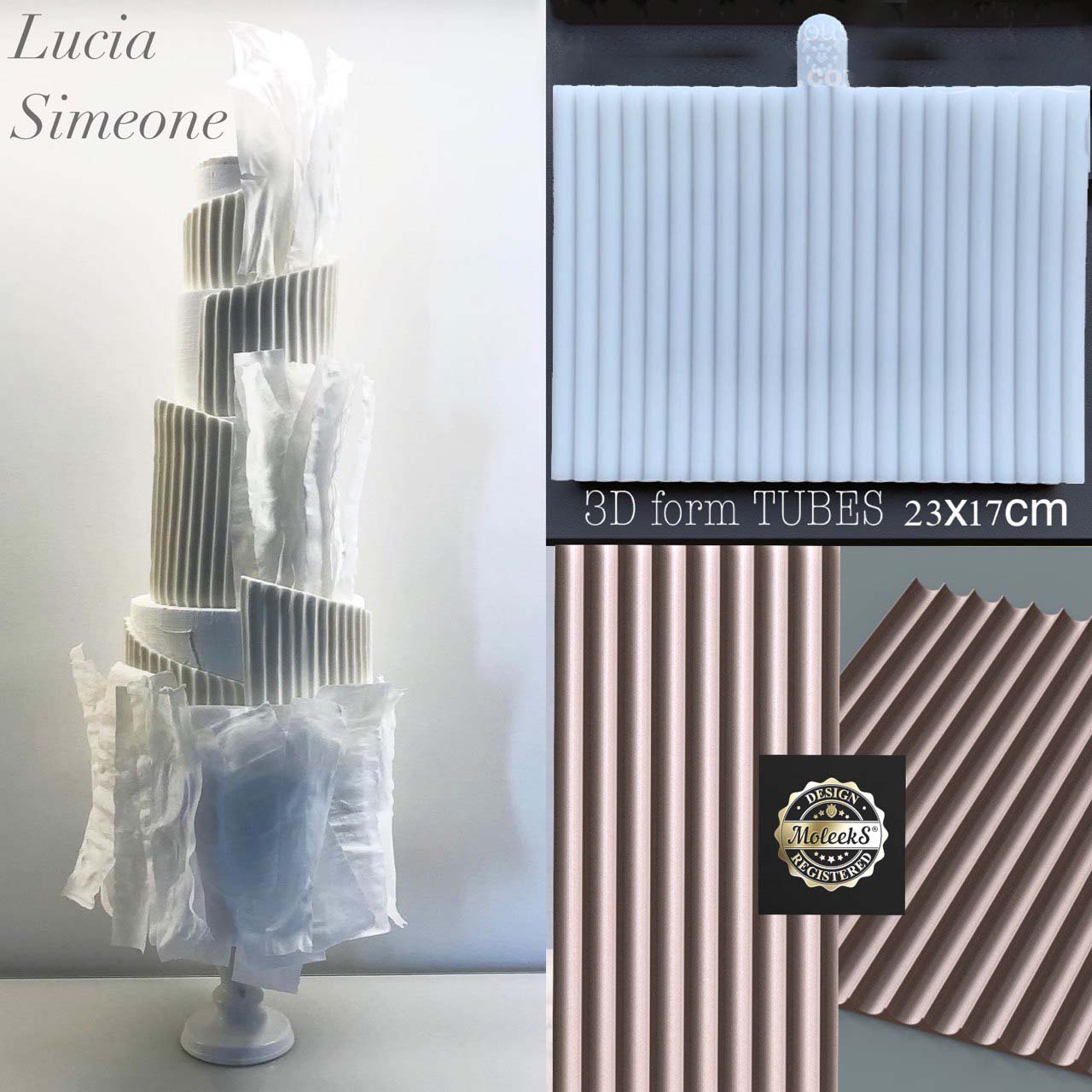 Extensible Origami Tube TUBES Mold - origami - Innovative Sugarworks