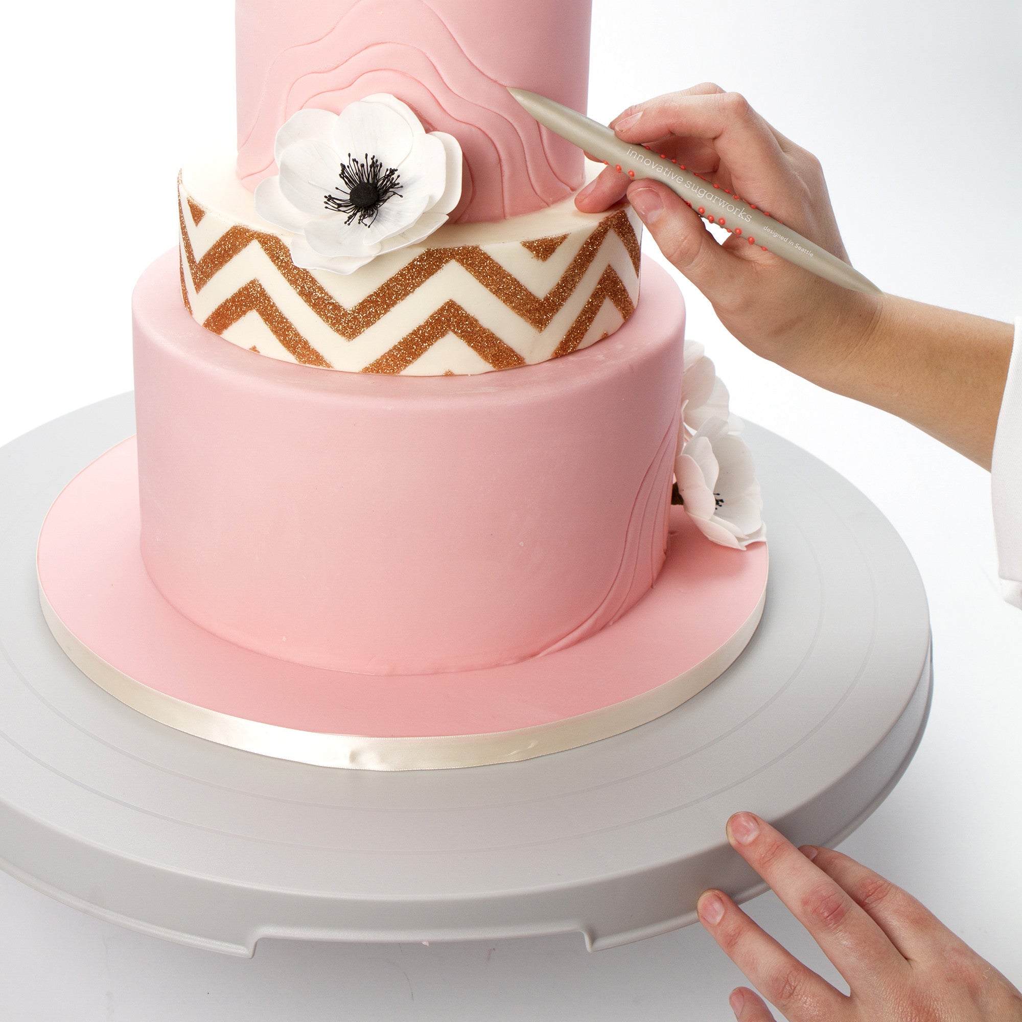 ForeverSmooth™ 12 Inch Cake Turntable and Decorating Supplies Gift
